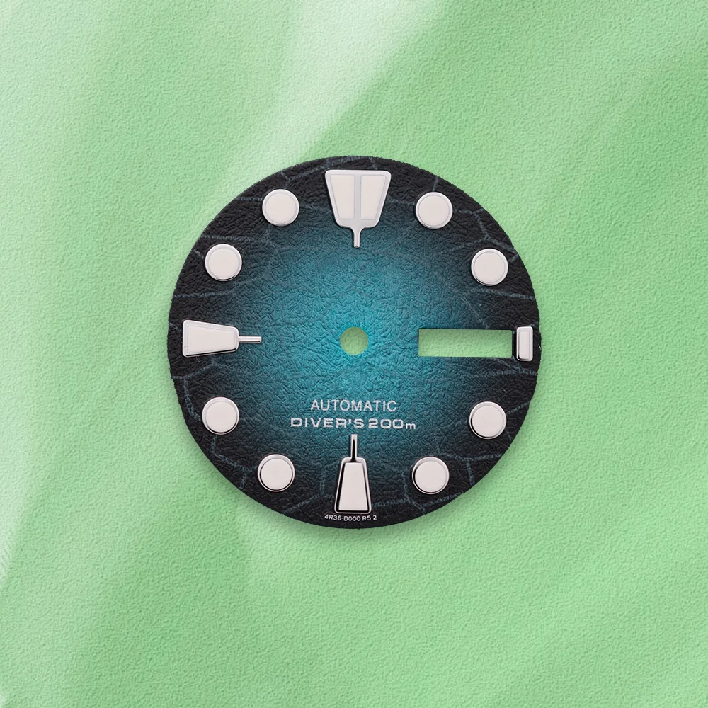 28.5 مللي متر أمريكا الشمالية المبيعات الساخنة S شعار NH36 الطلب الأخضر مضيئة مناسبة ل NH36 4R36 ساعة يد تعمل بالحركة تعديل الملحقات