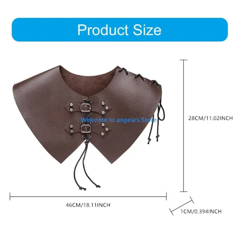 X4YC – couverture d'épaule en Pu, guerrier, Double épaulette, armure d'épaule, Costume chevalier médiéval, pour