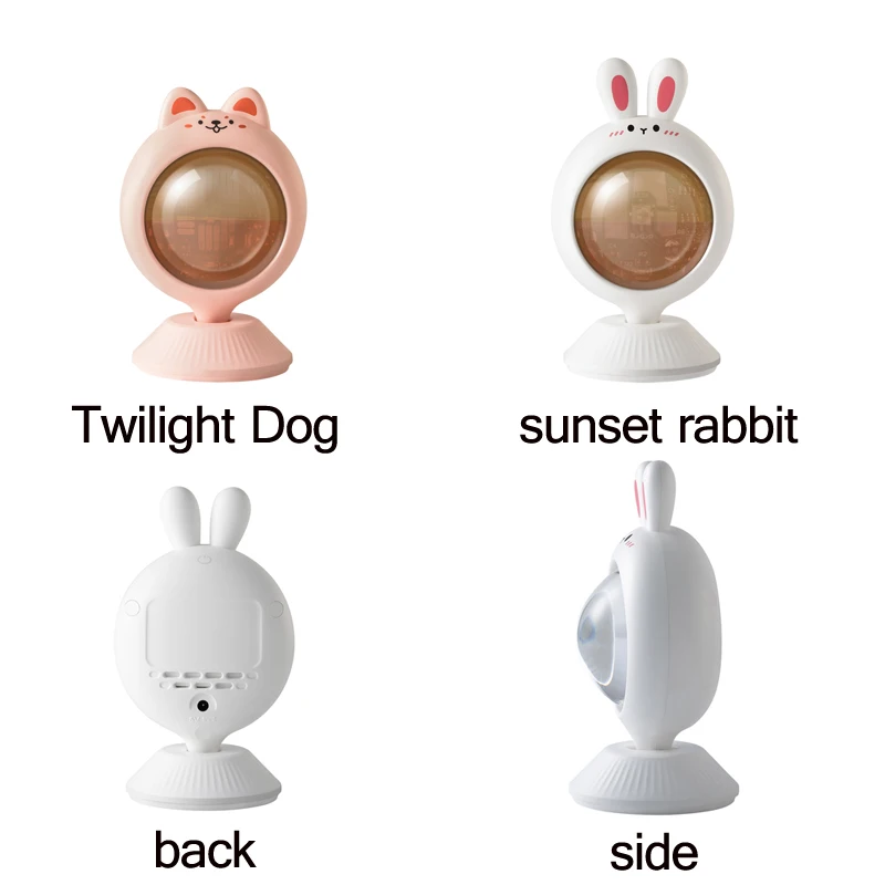 USB Rabbit Sunset Lamp Cute  Projector Photo Photography Indoor Atmosphere Night Lights Home Living Room Decoration Table Lamp