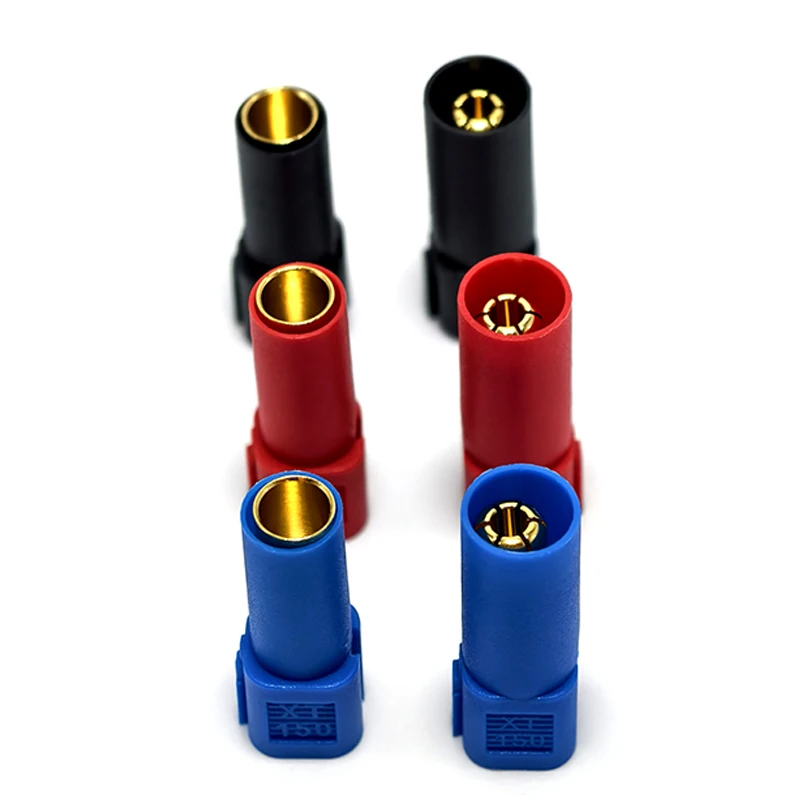 1 пара разъемов-адаптеров XT150, 6 мм, штекер/гнездо, 120А, высокотоковые, для LiPo аккумуляторов RC