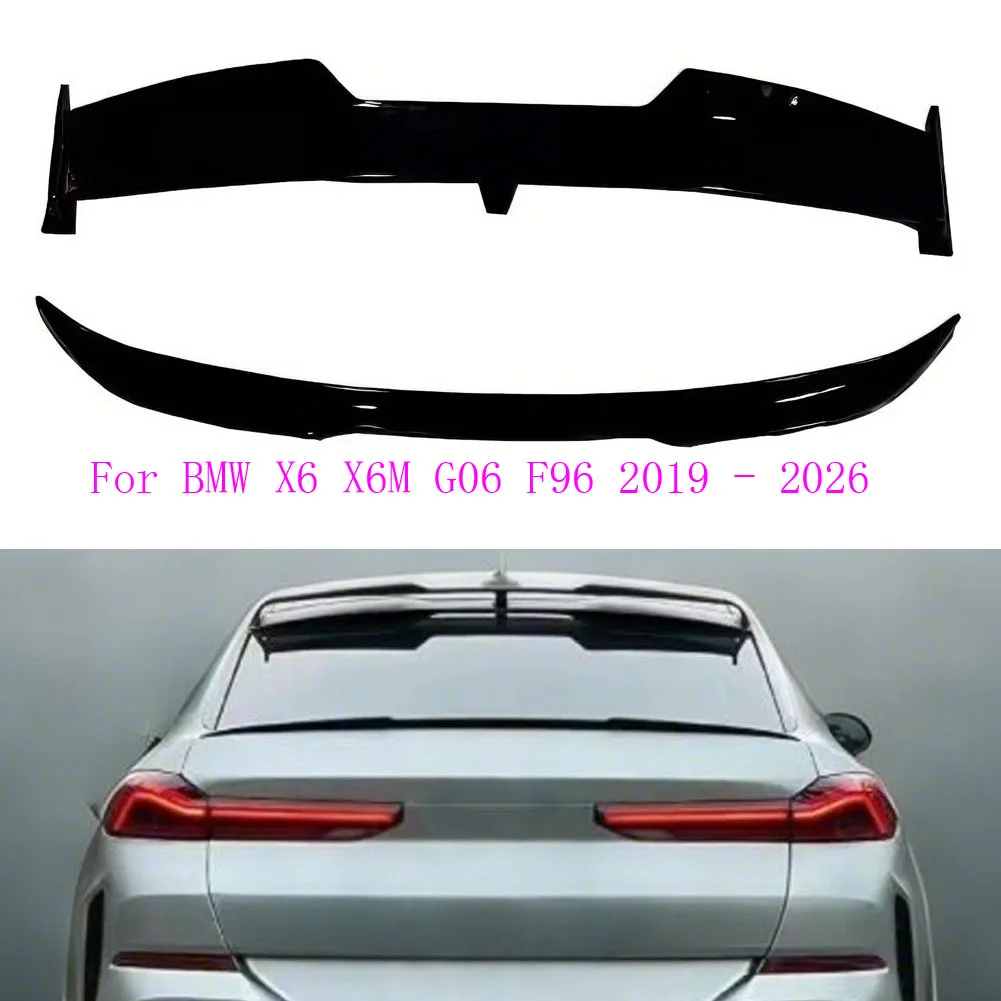 

Для BMW X6 X6M G06 F96 2019-2026: Высококачественный глянцевый черный спойлер на крышу из АБС-пластика