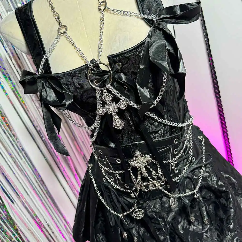 

Винтажный кросс-боди-чехол для телефона в стиле эмо-гранж, кавайный, для самостоятельного тюнинга, в стиле 90-х, готика, эко-панк, рок, Y2K, ручной работы, в стиле Харадзюку