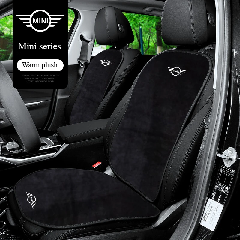 Car Seat Cushions Fit for BMW Mini Cooper Warm Autumn Winter Flannel Seat Cushions for Comfortable Driving Experience