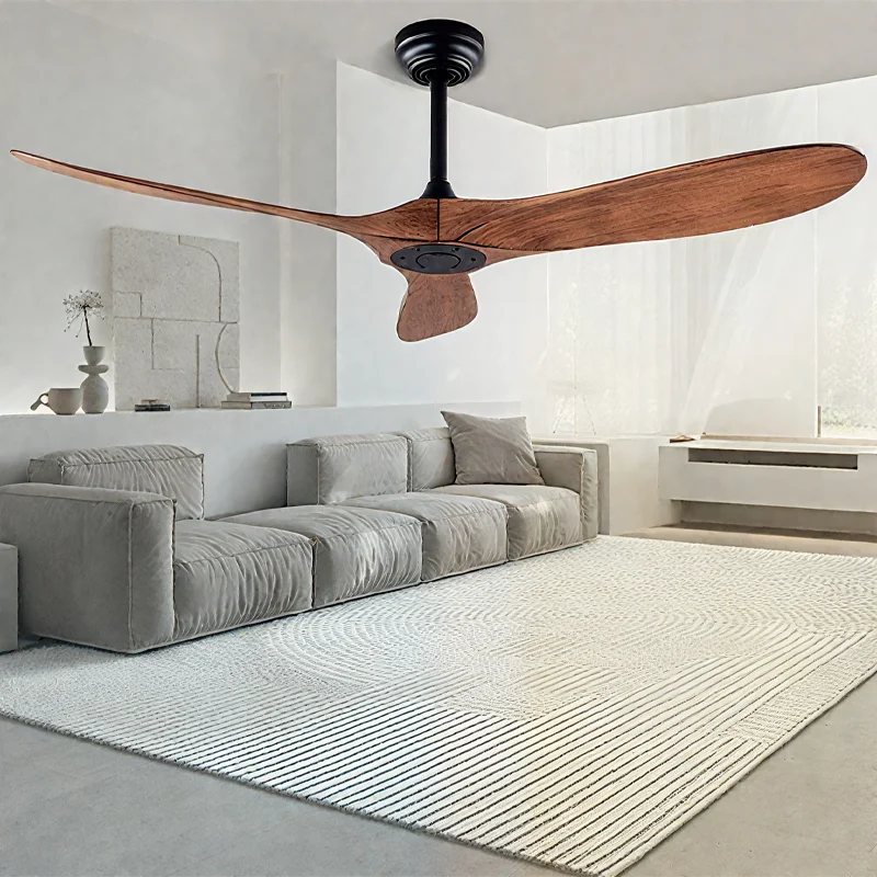 ABS Ceiling Fans mute Adjustable six levels wind speed Living and Dining Room bedroom Decor Ceiling Fan Remote Control Vintage