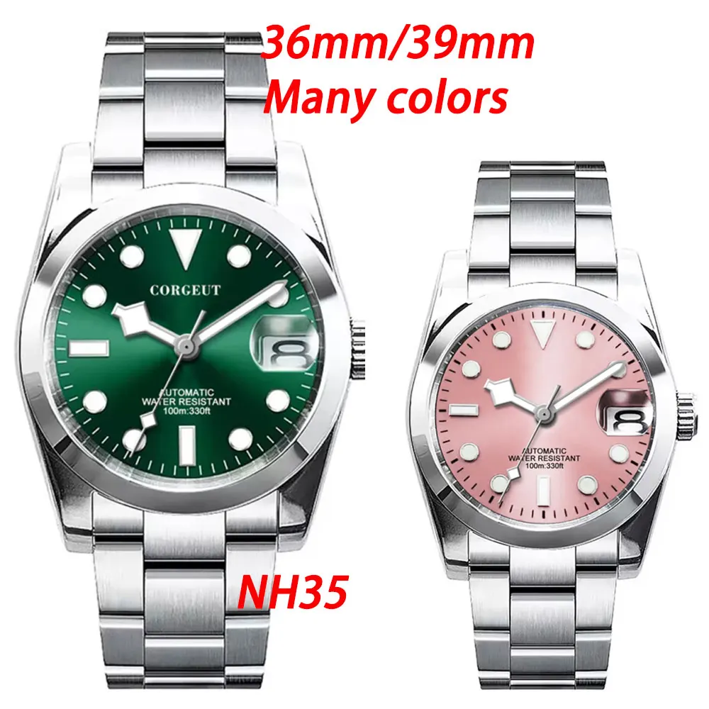 

36/39mm2023 New Design Snowflake hands Mechanical Wristwatches Luxury Corgeut 10BARS Sapphire NH35 Automatic Watch for Men Women