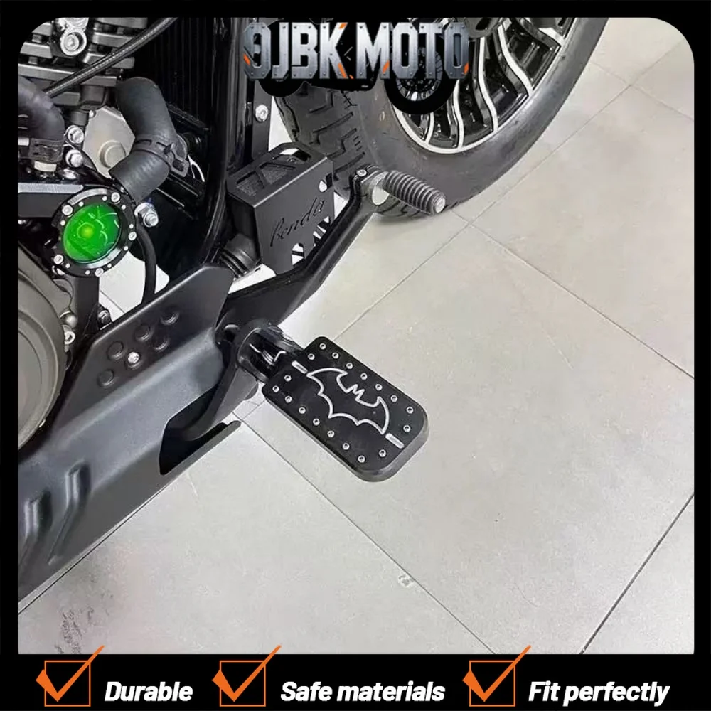 

Suitable for Haojue TR300 modification, enlarged and widened foot pedals, retro anti-slip enlarged front foot pedal accessories