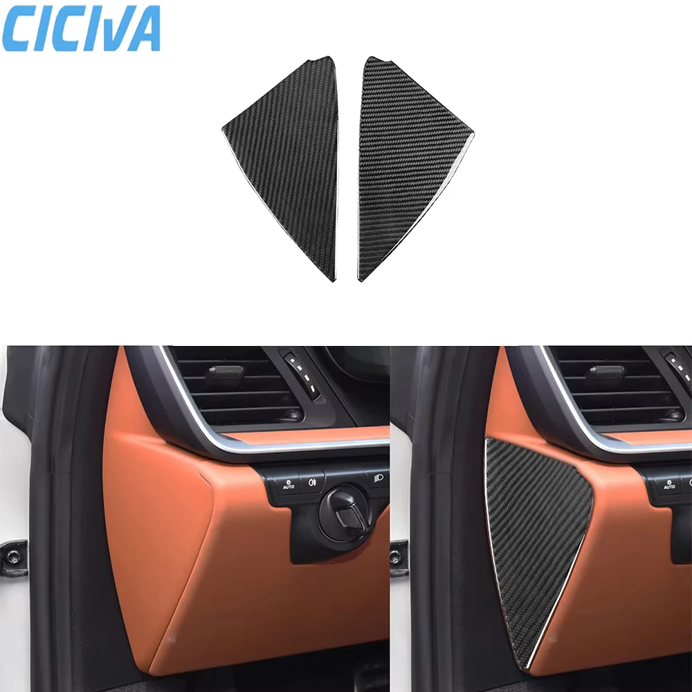 For Porsche 911 992 2019-2024 Carbon Fiber Door Groove Slots Dashboard Side Car Interior Accessories Cover Tuning Stickers Trim