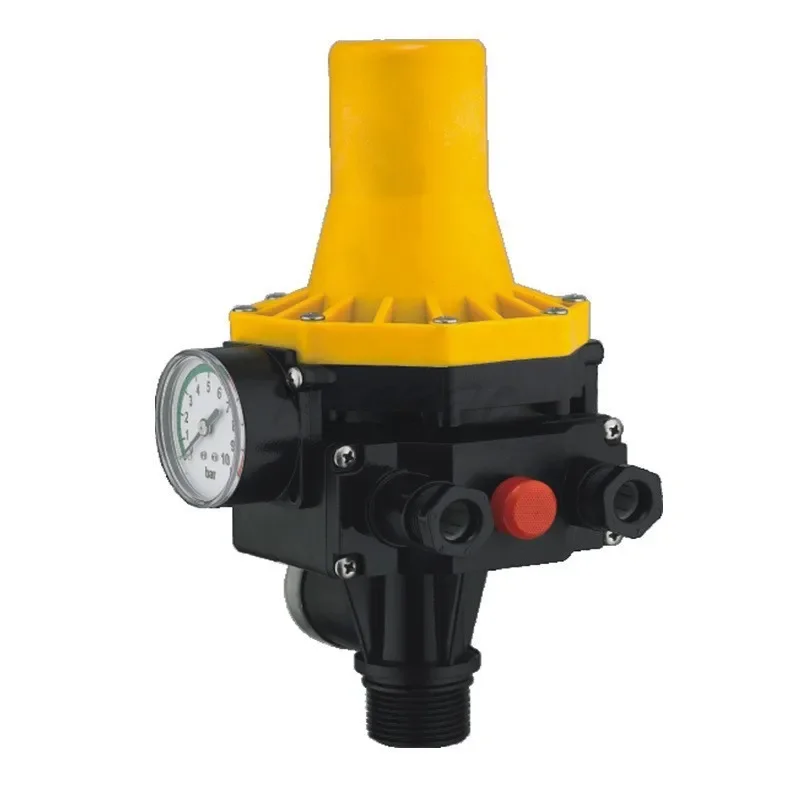 Water Pump Pressure Controller Water Pump Automatic Controller Switch with Meter Automatic Start Stop Water Shortage Protection