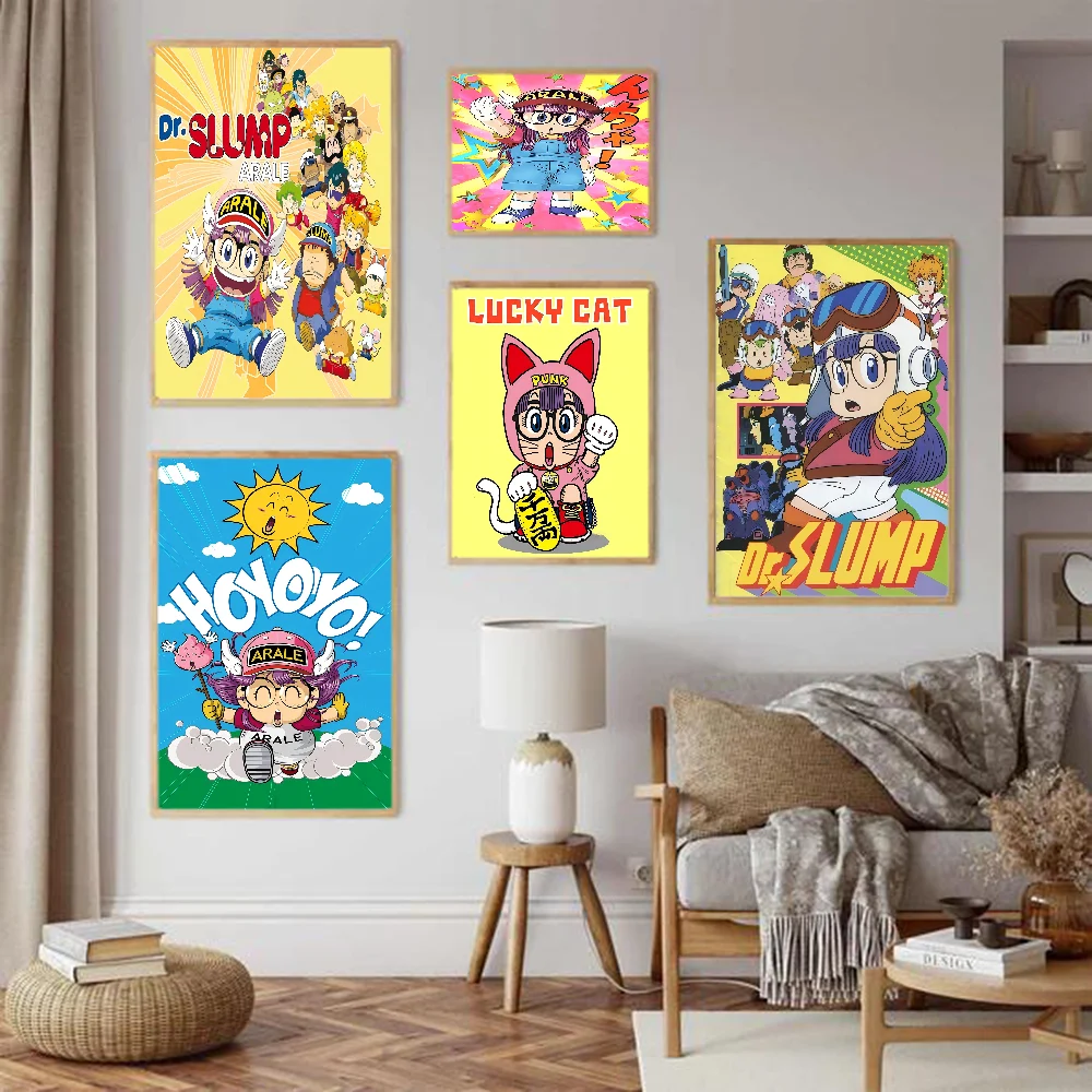 Cartoon Dr Slump Arale Anime Posters Sticky HD Quality Wall Art Retro Posters For Home Kawaii Room Decor