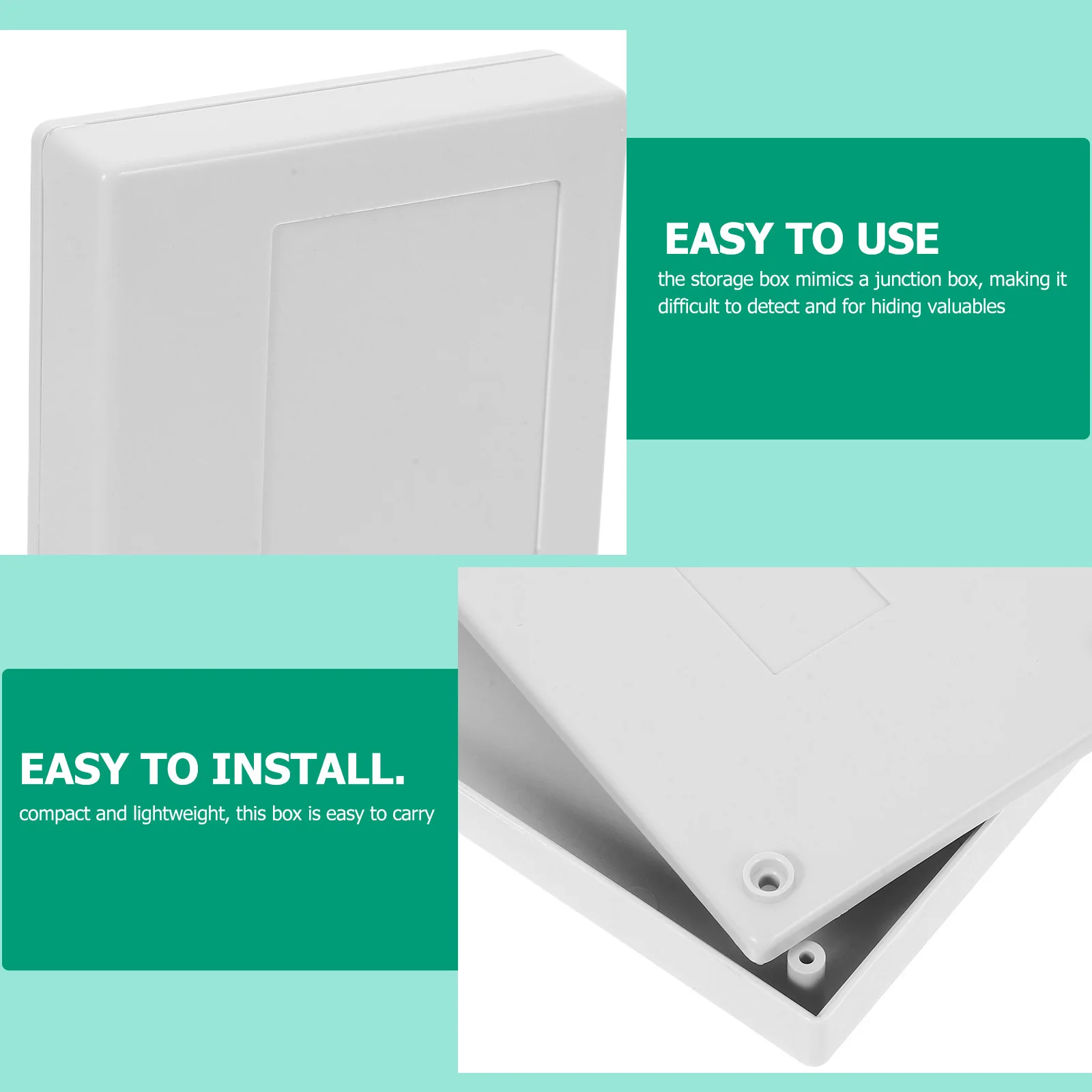 Plastic Secret Compartment Junction Box Portable Hidden Storage for Money Electronic