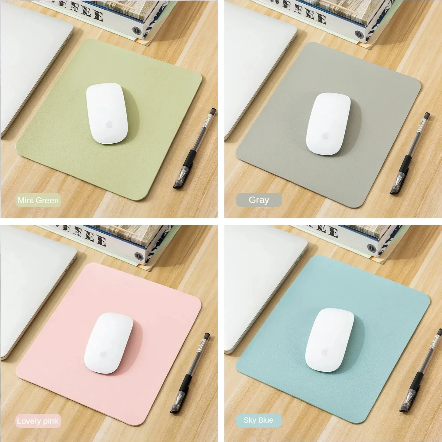Small PU mouse pad Non-Slip Gaming Desktop Leather Mouse Pad Waterproof Anti-Scratch Easy To Clean Mat For PC Laptop Desktop