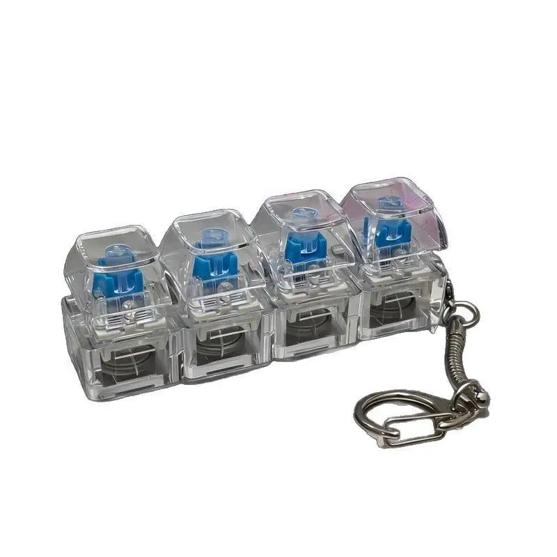 Keyboard Fidget Keychain Cute Click Decompression Finger Toy Stress Relief Small Gadget for Christmas Stocking Stuffers