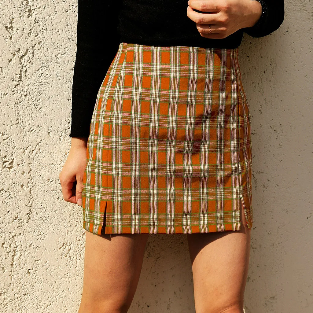 Korean Women Plaid Skirt Student Chic Skirts Sexy Mini Skirts Spring Summer School Girls Sexy Cute Skirt With Zipper Female 2024