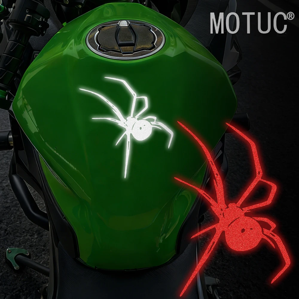 

1pc Reflective Spider Motorcycle Fuel Tank Sticker Waterproof Vinyl Sticker for Fairing Helmet Side Panel Vinyl Decal