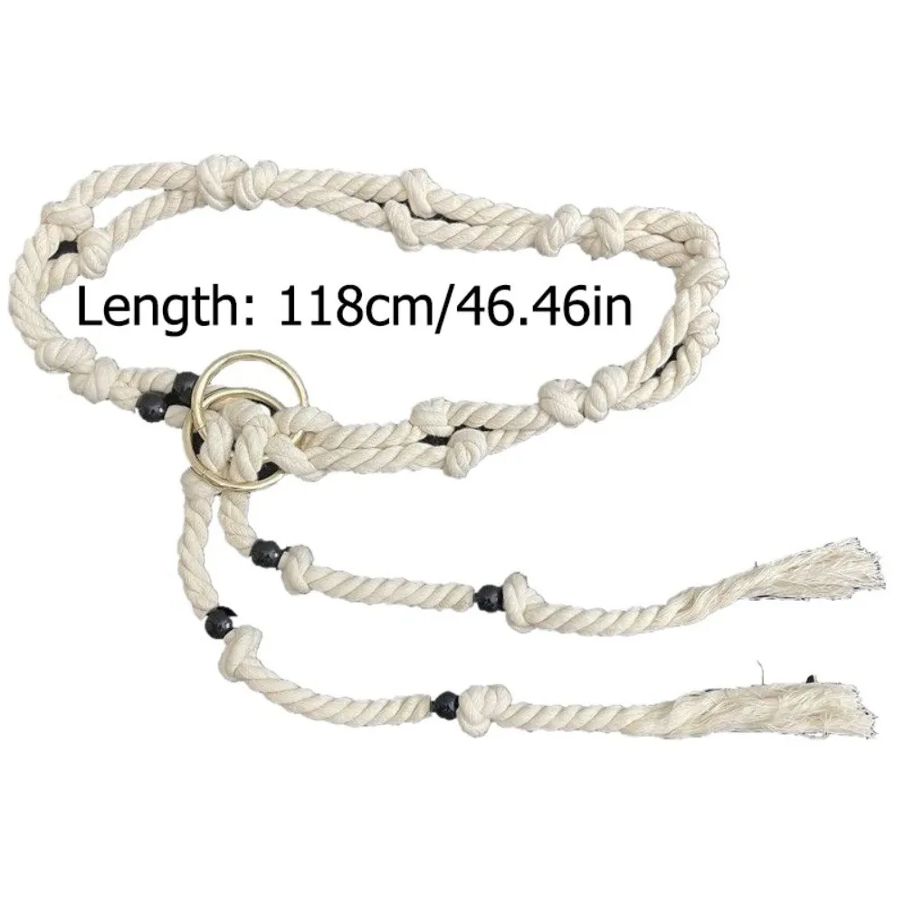 أزياء ربط حبل خشن حزام العرقية نمط فريد حبل حزام الخرز حزمة موضوع حزام الخصر الفتيات حار