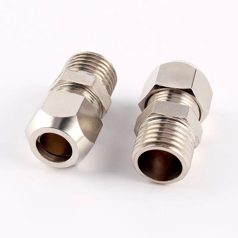 4PCS 1/8 BSP Male Thread 8mm Tube Dia Straight Pneumatic Quick Coupler Connector