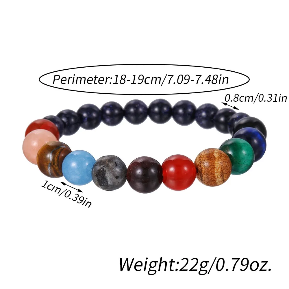Star River Elastic Bracelet For Mmen Women Natural Crystal Therapy For Anxiety Jewelry Protection For Health Yoga Elastic Rope B