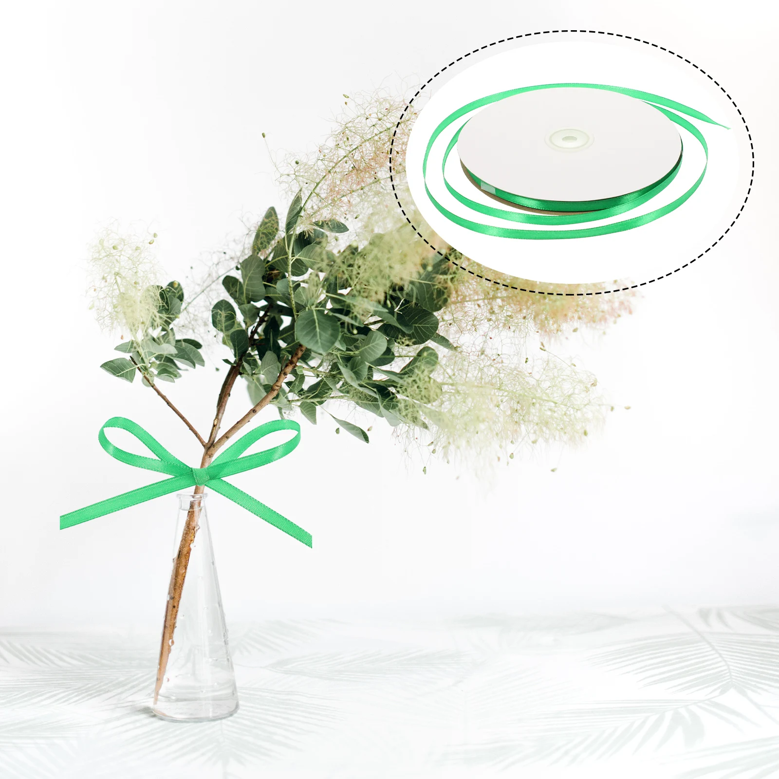 

6mm White Polyester Ribbon Gift Packaging Decorations Wedding Party Favor Flower Bows Craft Projects Decorative Hair Ribbon