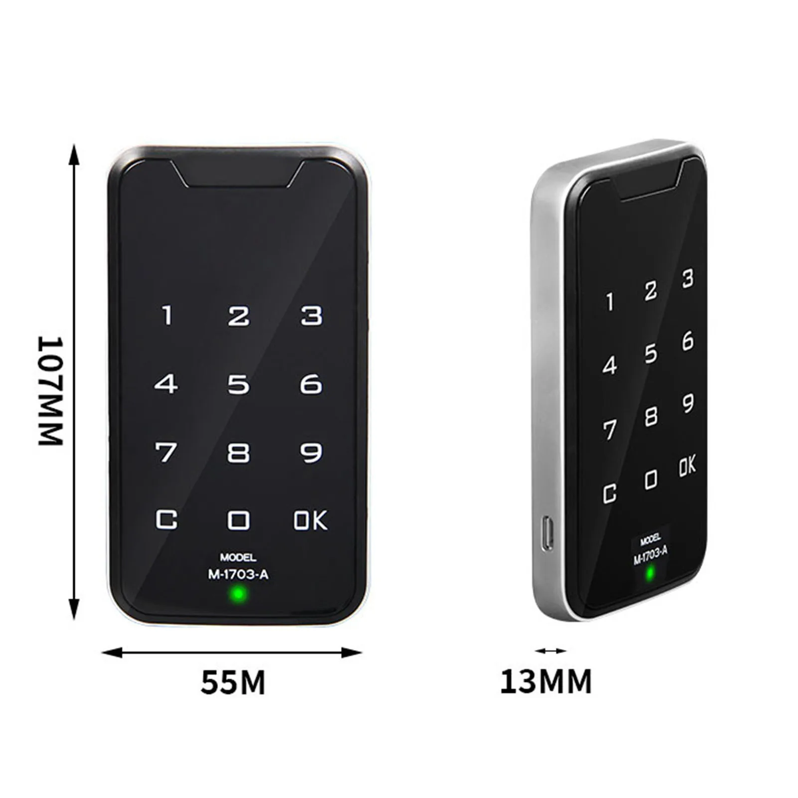 Electronic Cabinet Lock Low Power Consumption Touch Screen Cabinet Lock For Wardrobes Lockers 1703 A Electronic Password Lock