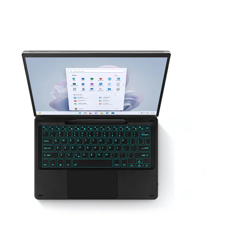 Teclado Bluetooth para Microsoft Surface Pro 11 2024 10 9 8 X teclado retroiluminado con panel táctil inalámbrico para Surface Pro11 Pro10 pro9/8