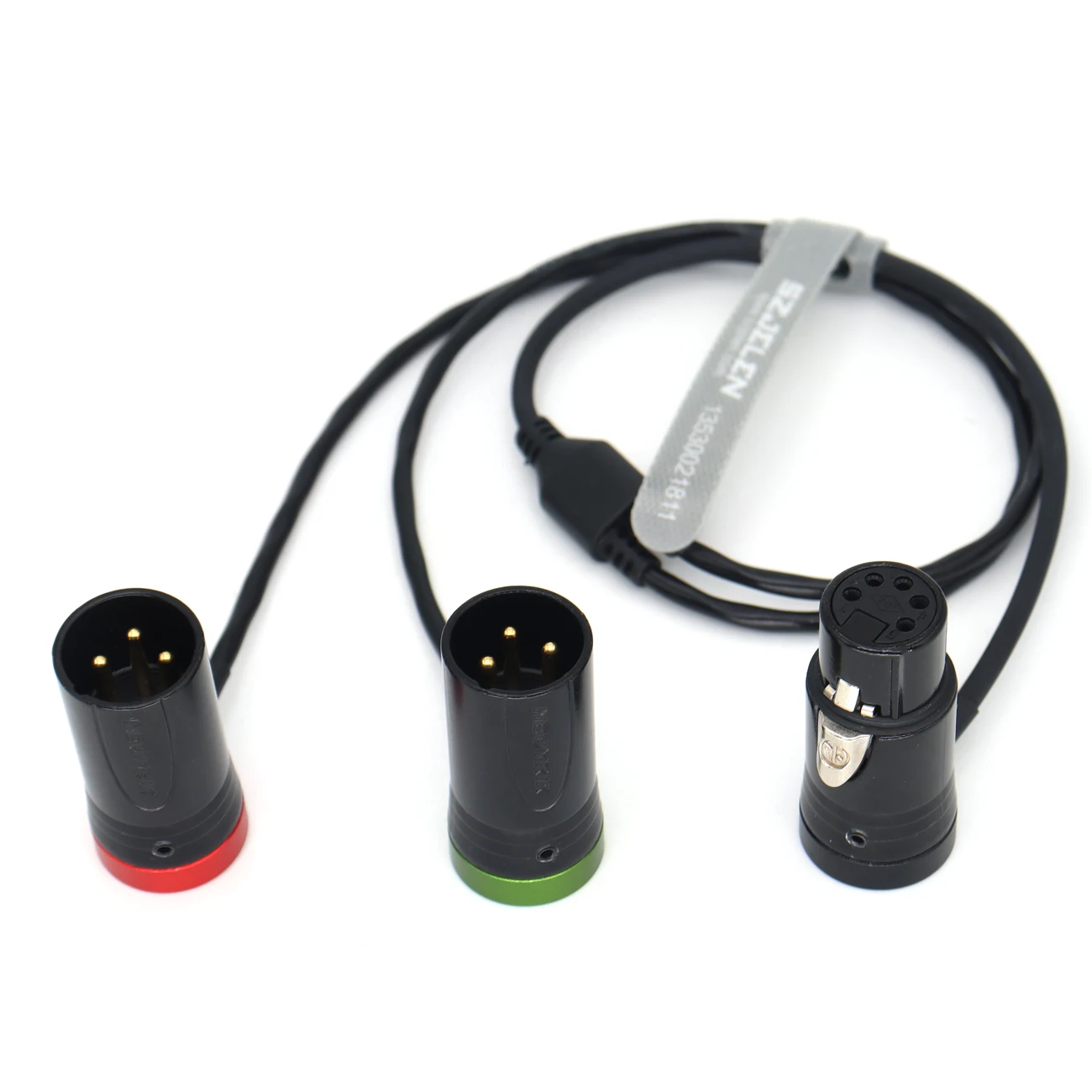 Audio Cable XLR 5Pin Female for Sony to Double XLR 3Pin Male Low-Profile Stereo XLR 