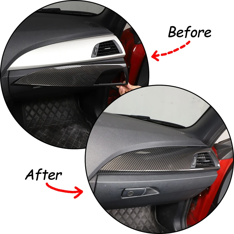 ABS Car Dashboard Side Air Conditioner Outlet Panel Cover Stickers For BMW 1 2 Series F20 F21 F22 F23 2012-2017 Car Accessories