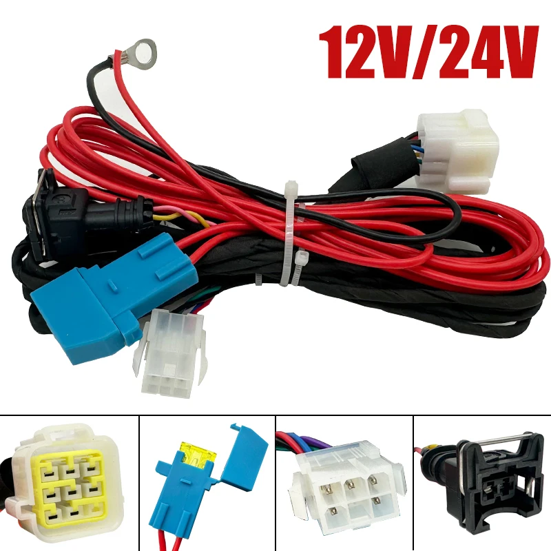 12V 24V Air Diesel Heater Main Wiring Harness Cable Adapter For Webasto Eberspacher Air Diesel Parking Heater 9 Lines 9 Hole