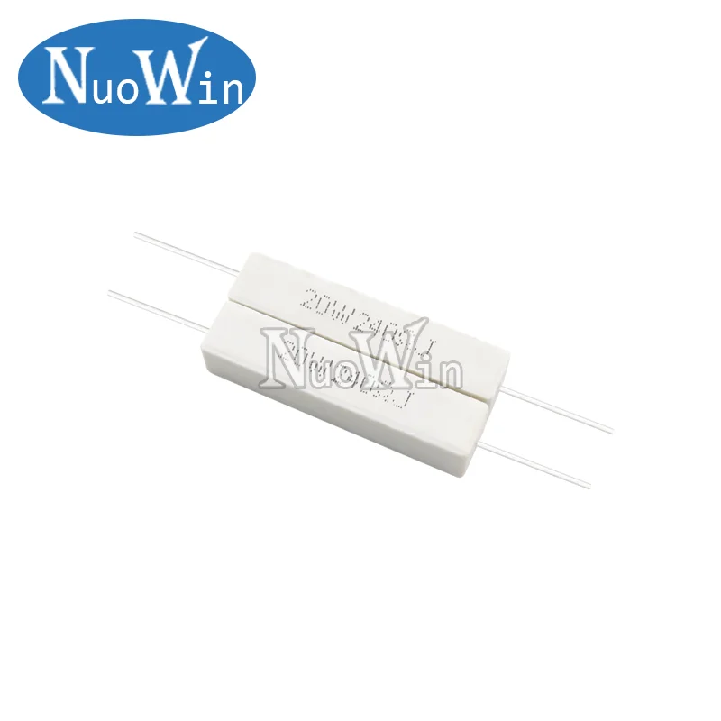 2 pçs/lote Resistor de Cimento 20W 5% 0.1-10K 0.22 0.33 0.47 0.5 1 2 2.2 2.5 3 4 5 8 10 15 22 30 33 51 75 120 150 200 220 470 750 ohm