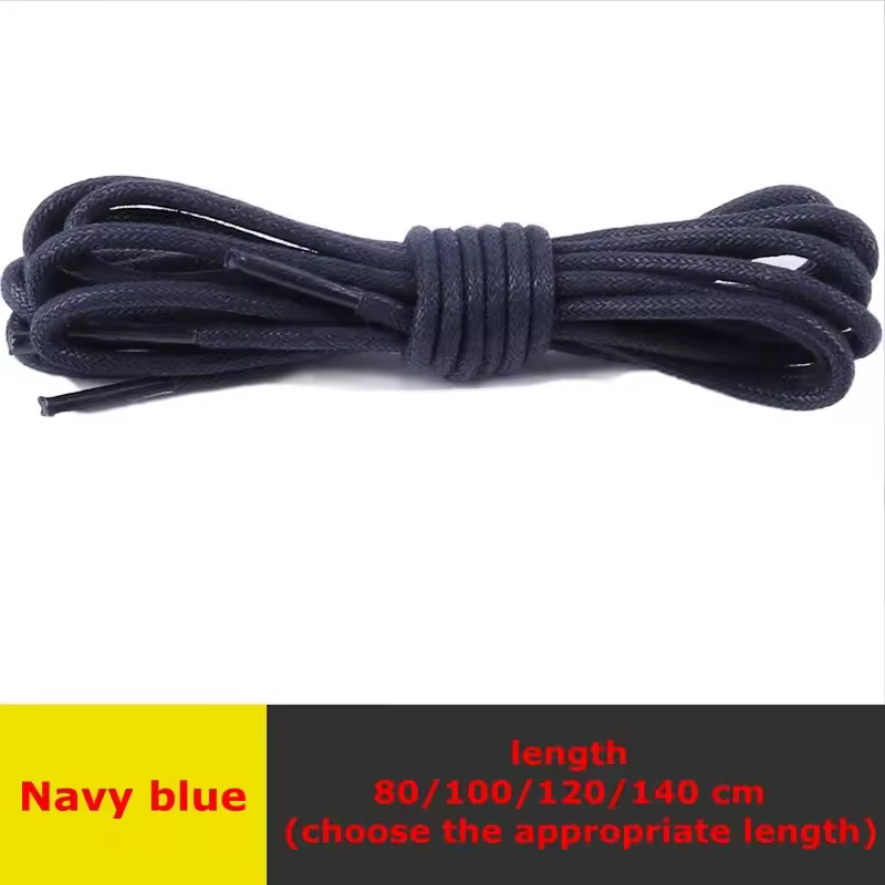 Wax Round Shoelaces for Boots and Dress Oxford Shoes Cotton Waterproof ShoeLaces Solid Polyester Rope Tie Long  80/100/120/140cm - Image 7