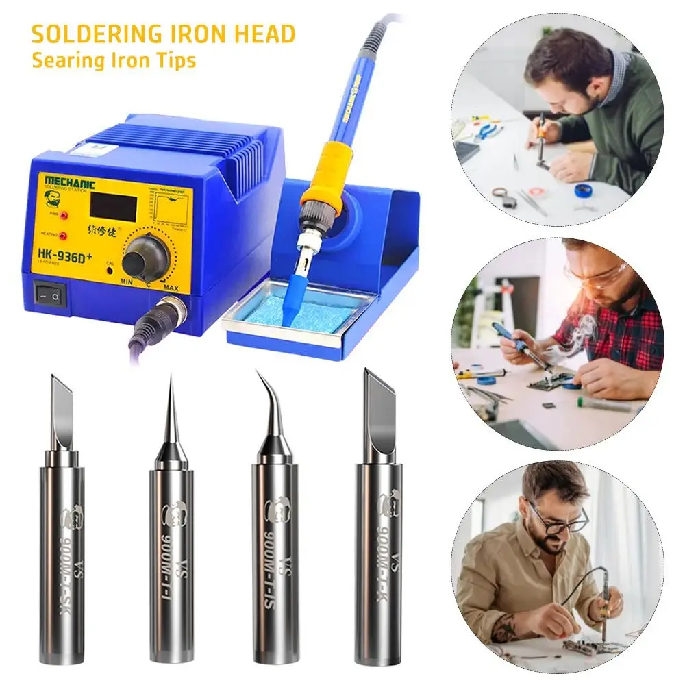 Lead Free 936 900M Welding Tips Universal Durable Oxygen-free Copper Solder Head Searing Iron Tips 936 937 Soldering Stations