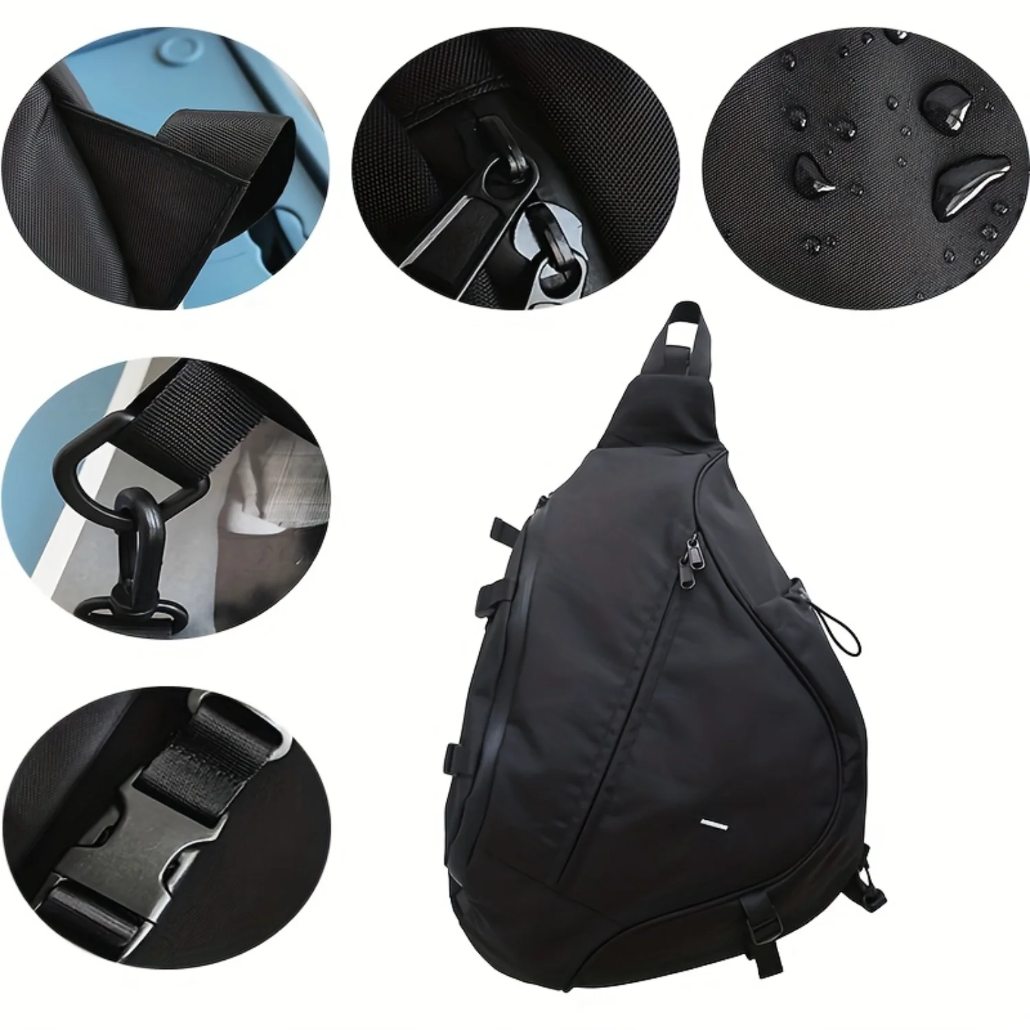 Men's Nylon Crossbody Shoulder Bag - Large Capacity Sports Travel Bag