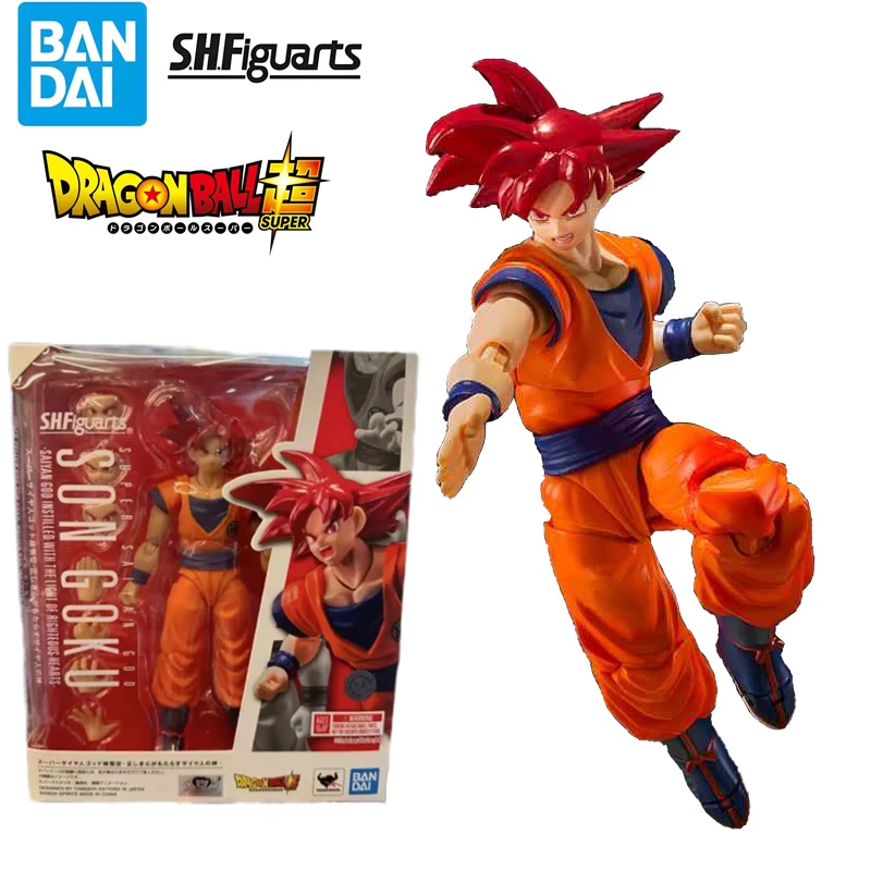 

Фигурка Dragon Ball Son Gohan, оригинал BANDAI S.H.Figuarts Super Saiyan God Goku, аниме, модель из ПВХ, игрушка в подарок, 14 см, в наличии