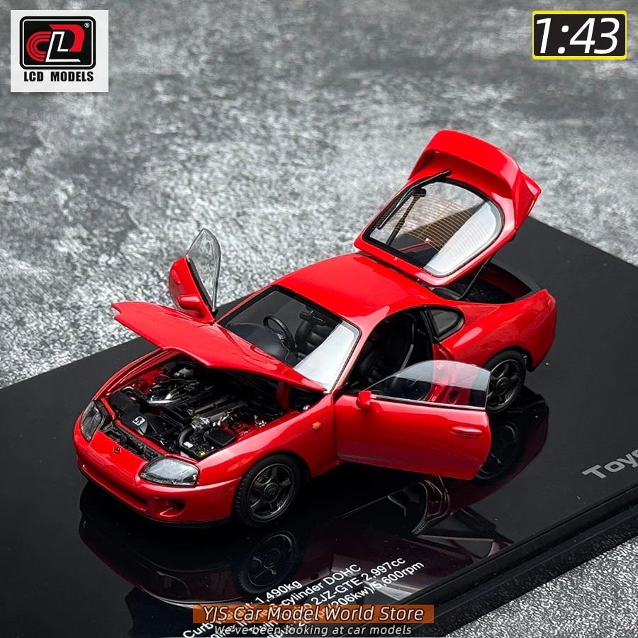 LCD CLD 1/43 Supra A80 กีฬารถโลหะรถรุ่นจอแสดงผลแบบคงที่วันหยุดของขวัญคอลเลกชัน
