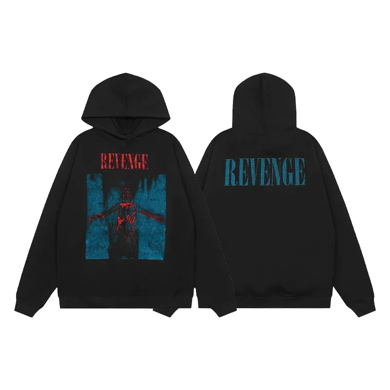 Women Men Hoodie American Revenge Winter Print Pullover Hooded Sweat Shirts Brand Joggers Long Sleeve Fleece Sweatshirt Tops