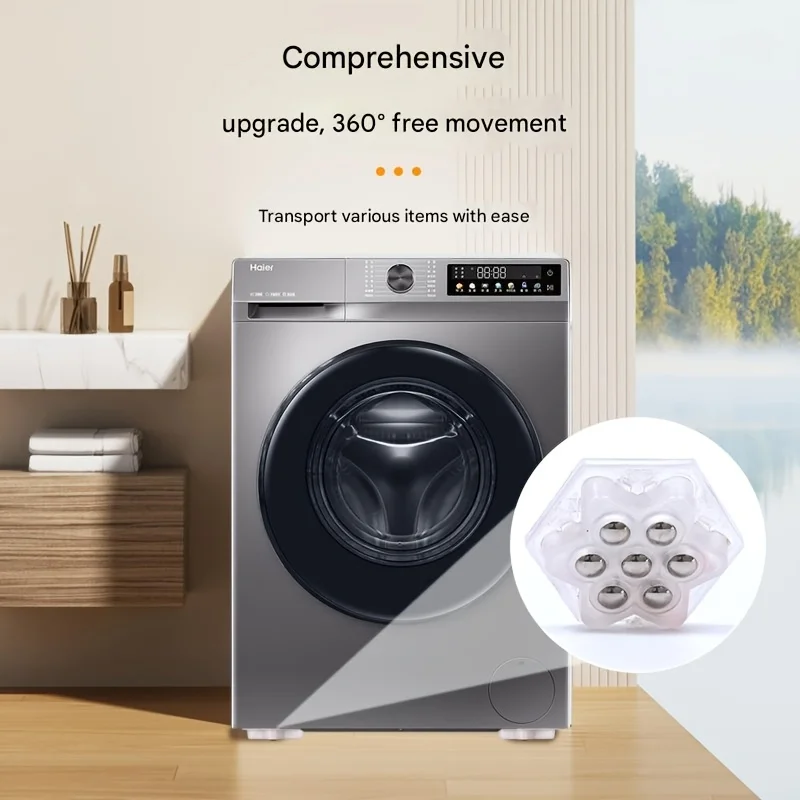8Pcs Self Adhesive Caster Swivel Wheels Stainless Steel Universal Wheel 360° Rotation Pulley Furniture Trash Can Bottom Wheels