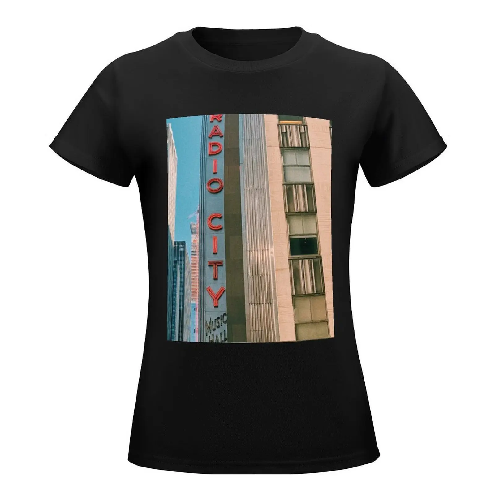 Radio City Music Hall NYC Vintage Look T-Shirt Blouse summer tops funny Women's summer blouses 2024