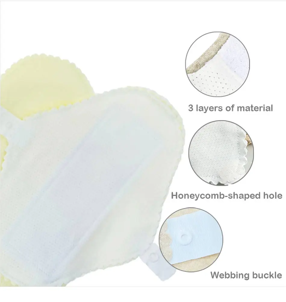 AIO 1Pcs Soft Pads Napkin Washable Waterproof Panty Liners Thin Reusable Menstrual Cloth Sanitary Panties Feminine Hygiene