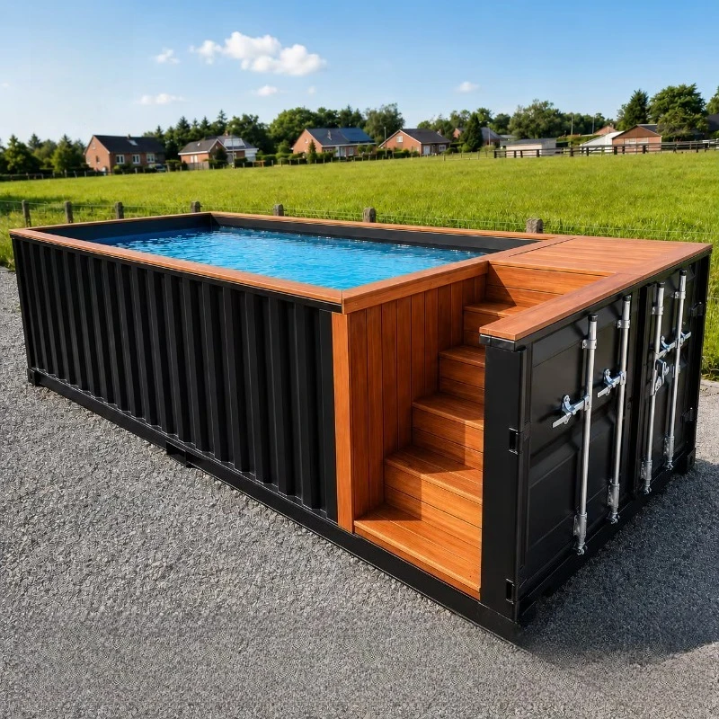 Container Swimming Pool Low‑Maintenance Prefab Water Equipment Smooth Inner Liner Convenient For Daily Cleaning Routine Water