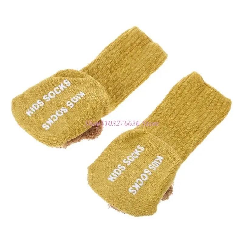 

R6FD Non Slip Socks Anti Skid Cotton Floor Socks for Baby Breathable Elastic Cuffs Infant Toddlers Learning to Walk Shoes