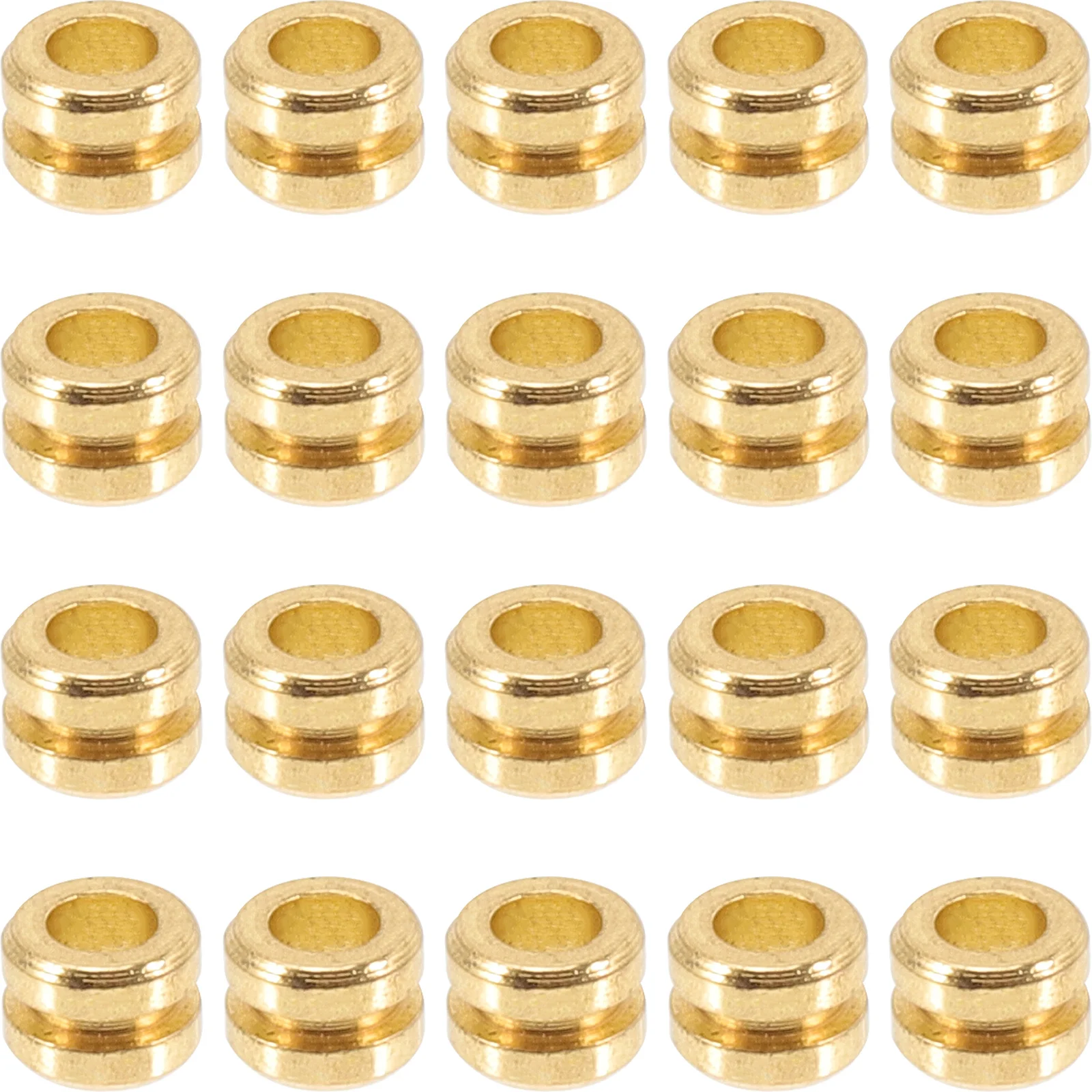 

20 Pcs Guitar Accessory Metal Tail Parts Daisy Accessories Acoustic Golden Replacement