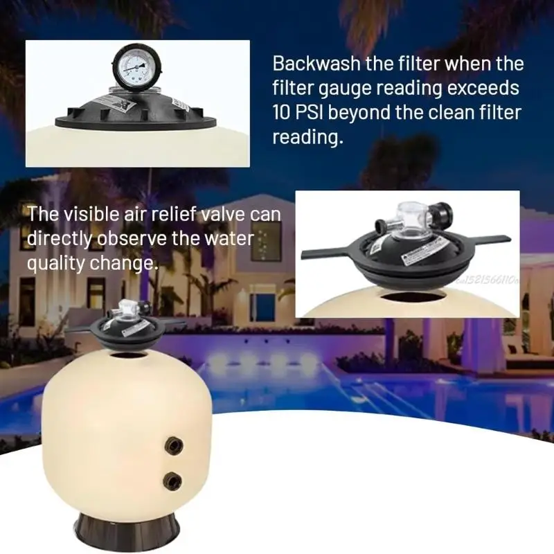 27RB Sand Filter Bolted Ending Replacement Set With Pressure Measure Air Gate Lid Tool NONENTITY Hoop For TR100 TR140 Models