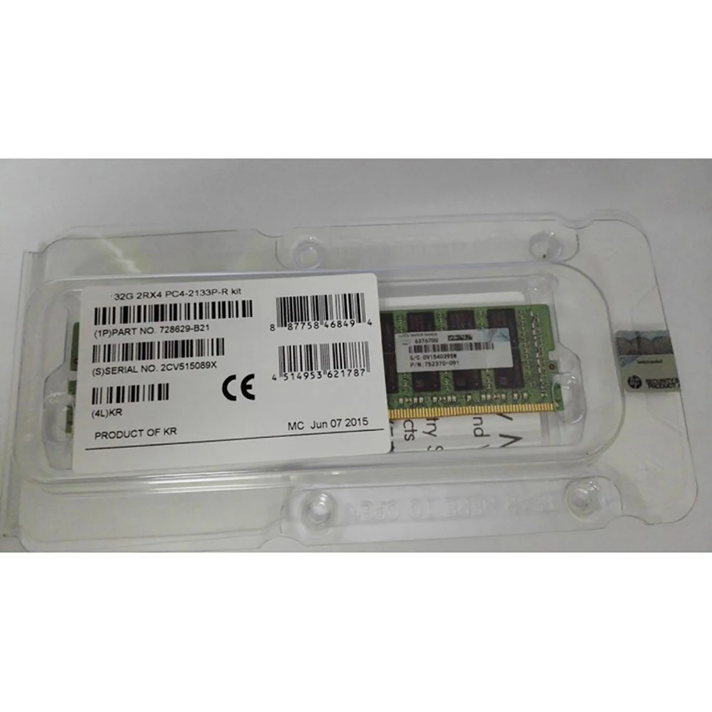 Mémoire de serveur, modèle DDR4 752370 2RX4 2133, 32 go, fonctionne parfaitement, expédition rapide, haute qualité, PC4-2133-091