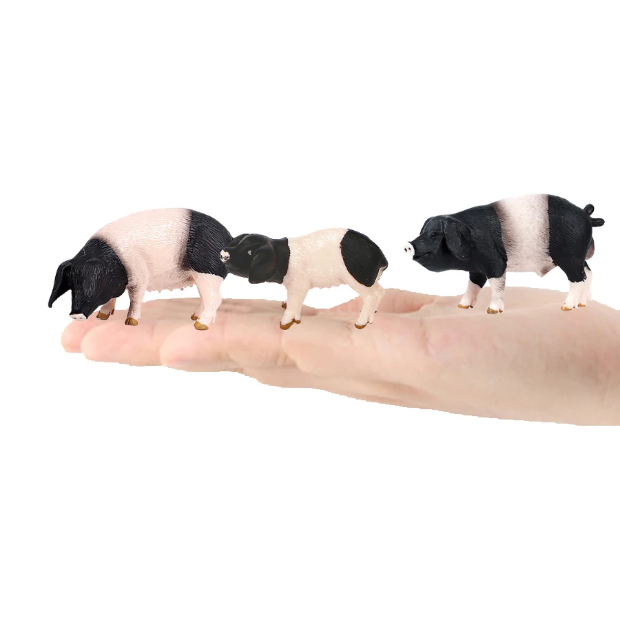 Simulato fattoria pollame animali maiale scrofa famiglia Set modello figurina Home Decor Action Figures adorabili giocattoli educativi artigianali per bambini