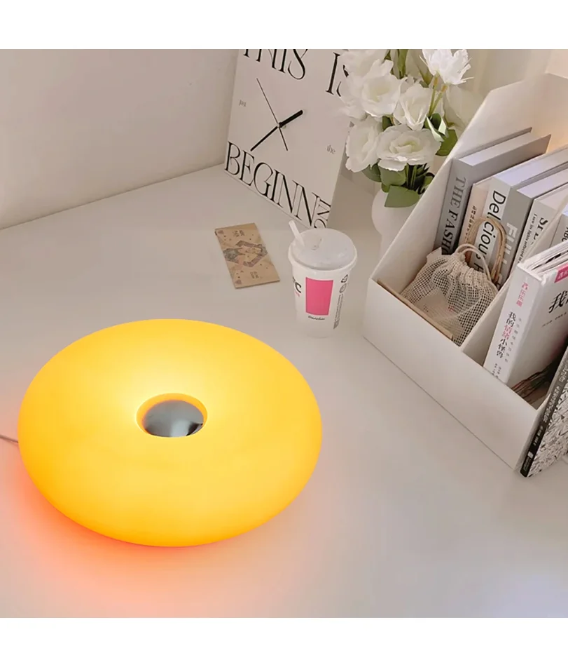 Bauhaus table lamp USB plug bedroom bedside lamp living room dining room decoration donut ambient light