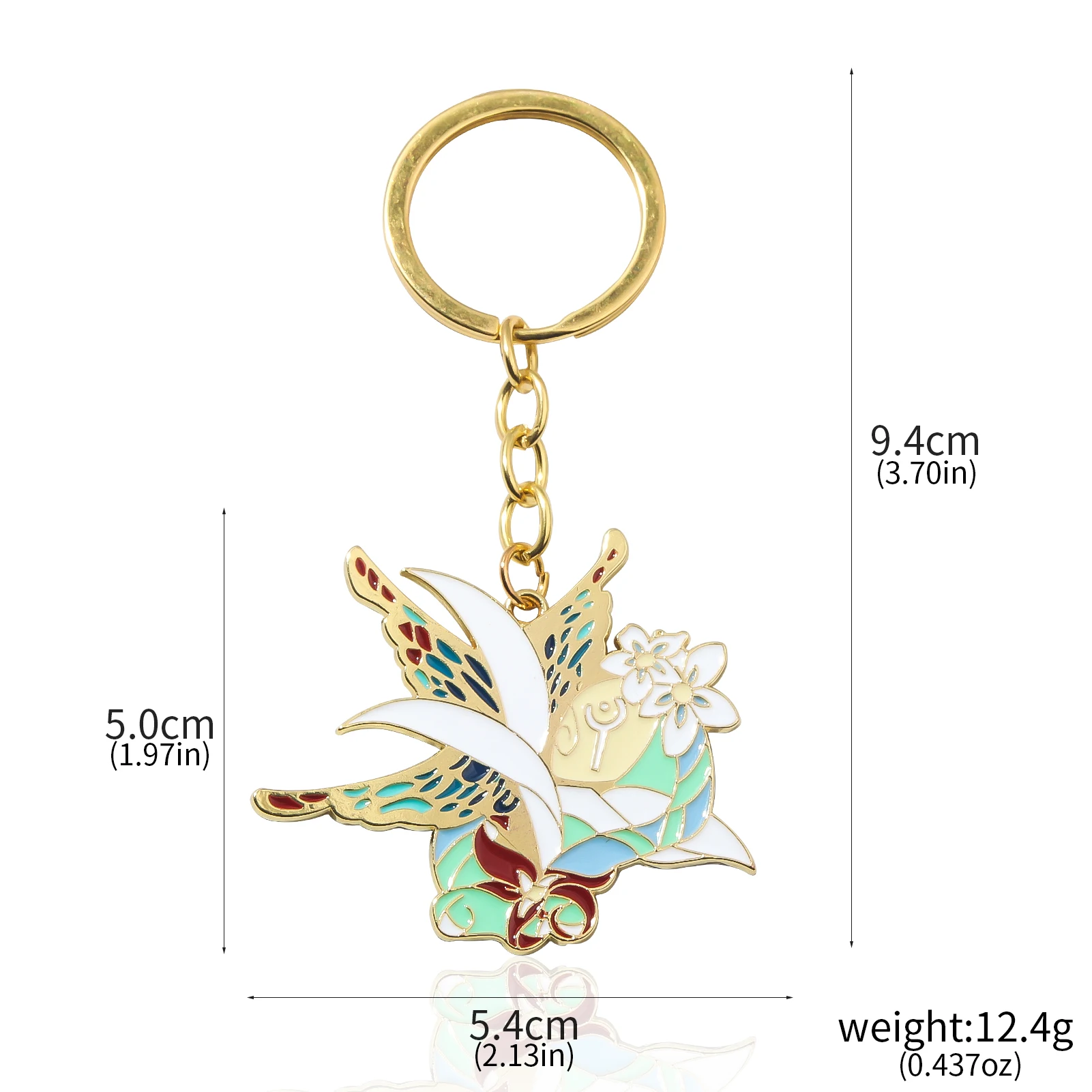 Final Fantasy VII FF7 Enamel Aerith Orchid Keychain Pendant Peacock Keyring Cosplay Props For Men Women Backpack Jewelry Gift