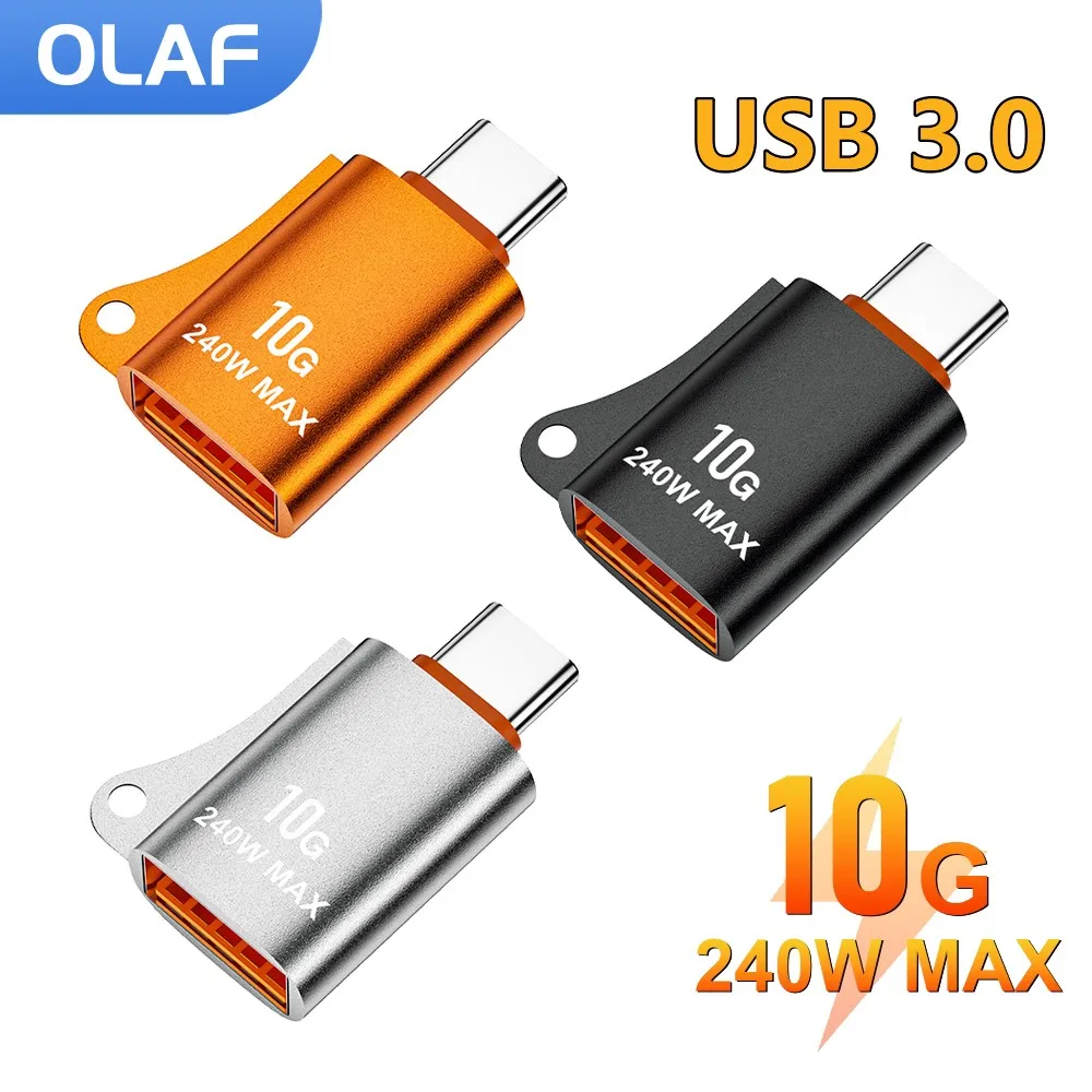 Olaf 10G USB C OTG Adapter USB 3.0 Female To Type C Male Converter For Xiaomi Samsung Macbook Fast Transfer OTG Connector