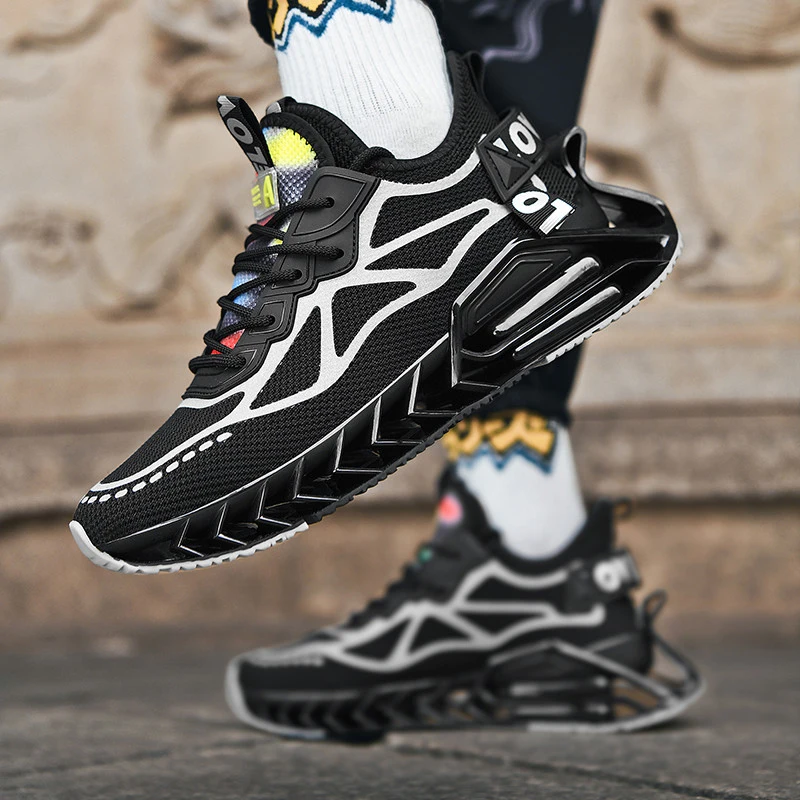 

Мужские кроссовки Camouflage Graffiti Blade Warrior: высокие, на толстой подошве, функциональные, ветрозащитные, модные, дышащие, повседневные, для бега