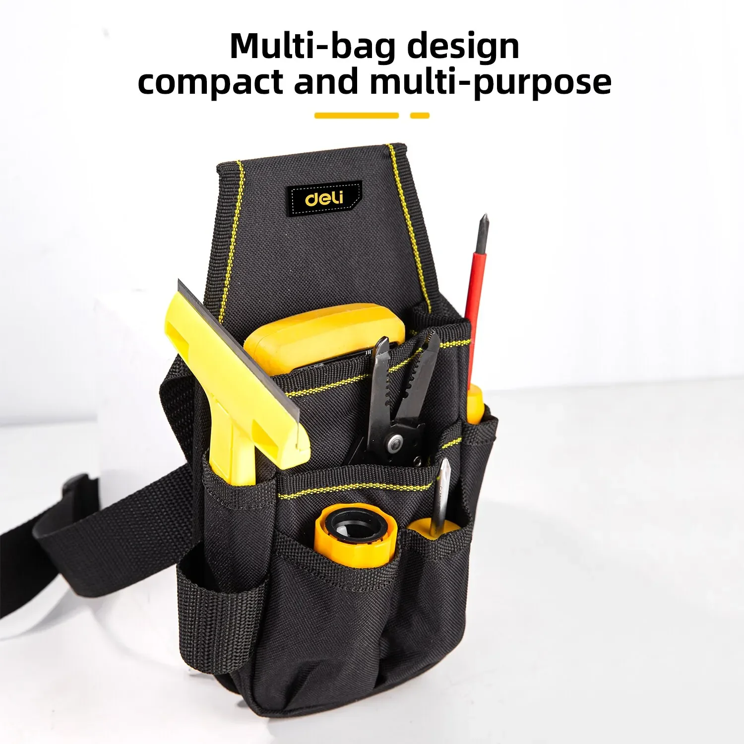 Deli Multi Functional Tools Bag Waist Pouch Belt Storage Holder Organizer Garden Tool Kits Waist Packs Oxford Cloth Tool Pouch