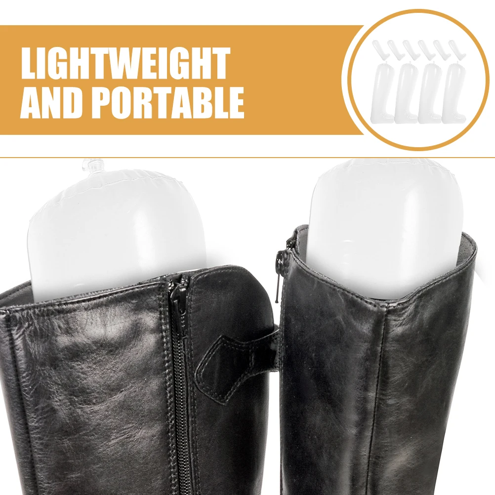 

Inflatable Boot 5 Pairs PVC Rack Tall Boots Keeper Lightweight Portable Anti Crease Boot Trees For Long Styles Shoe