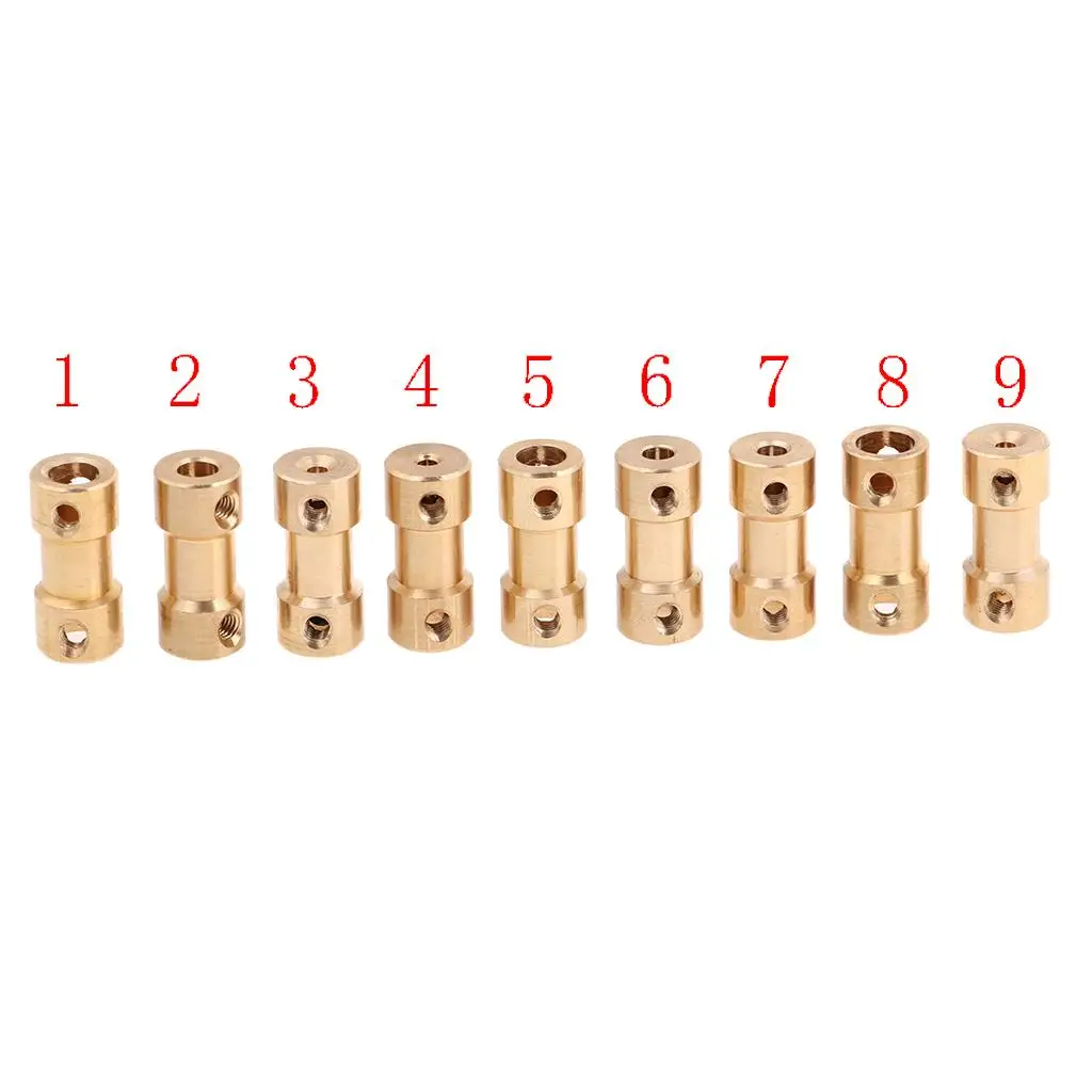 Brass Motor Shaft Coupler Flexible Connector Rigid Coupling Adapter Universal Spare Parts for Robotics